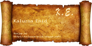 Kaluzsa Enid névjegykártya